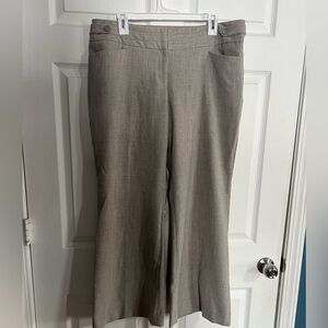 The Limited Wide-Leg Cream Pants